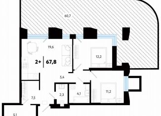 Продается 2-ком. квартира, 67.9 м2, Тюмень, Ленинский округ