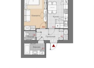 Продам 1-комнатную квартиру, 39.8 м2, Новгородская область, Псковская улица, 66