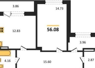 Продажа 1-ком. квартиры, 56.1 м2, Воронеж, улица 121-й Стрелковой Дивизии, 9, ЖК Суворов-Сити