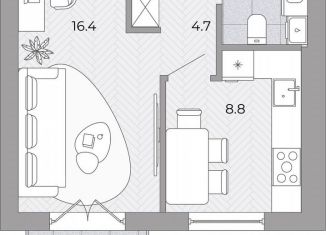 Продажа 1-комнатной квартиры, 34.6 м2, поселок Луговое