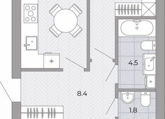 Продается 2-комнатная квартира, 61.5 м2, поселок Луговое