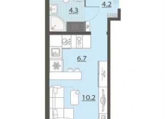 Продается квартира студия, 25.4 м2, Екатеринбург, Академический район, улица Архитектора Белянкина