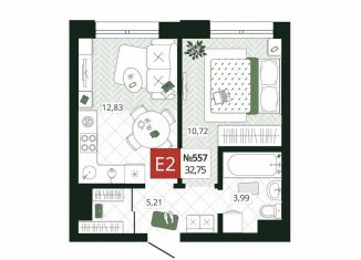 Продам однокомнатную квартиру, 32.8 м2, Тула