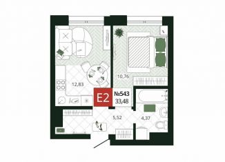 Продаю 1-комнатную квартиру, 33.5 м2, Тула