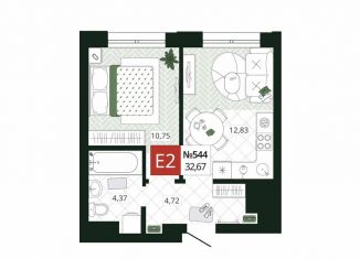 Продается 1-ком. квартира, 32.7 м2, Тула