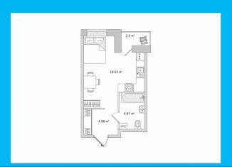 Продаю квартиру студию, 28.1 м2, поселок Бугры, Тихая улица, 3к5