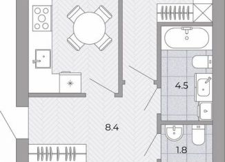Продам двухкомнатную квартиру, 61.5 м2, поселок Луговое