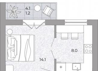 Продам 1-ком. квартиру, 29.5 м2, поселок Луговое