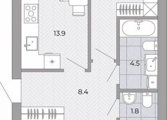 Продам 2-комнатную квартиру, 95.1 м2, поселок Луговое