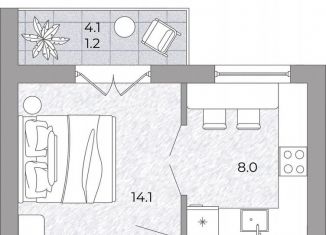 Продажа 1-комнатной квартиры, 29.5 м2, поселок Луговое