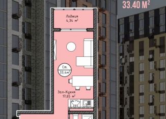 Продажа квартиры студии, 33 м2, Махачкала, проспект Насрутдинова, 162, Ленинский внутригородской район