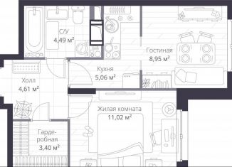 Продам 1-ком. квартиру, 37.5 м2, Сертолово