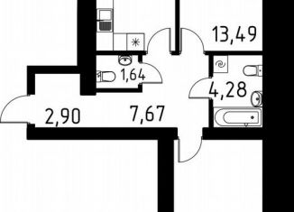 2-ком. квартира на продажу, 66.6 м2, деревня Кисловка, улица Марины Цветаевой, 42
