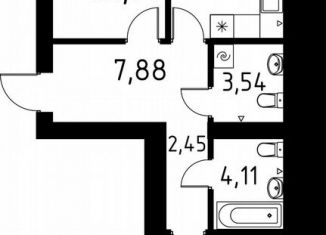 Продажа двухкомнатной квартиры, 62.1 м2, деревня Кисловка, улица Марины Цветаевой, 42