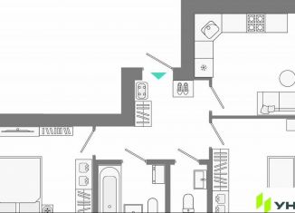 Продается двухкомнатная квартира, 61.6 м2, Татарстан