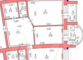 Продается двухкомнатная квартира, 80 м2, Йошкар-Ола, Красноармейская улица, 98Б, микрорайон Гомзово