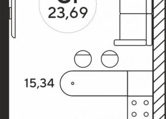 Продаю квартиру студию, 23.5 м2, Ростов-на-Дону, Ашхабадский переулок, 2/46, ЖК Ленина, 46