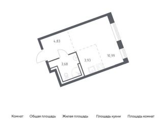 Квартира на продажу студия, 23.4 м2, деревня Лаголово, жилой комплекс Квартал Лаголово, 2