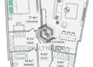 Продажа однокомнатной квартиры, 122.8 м2, Москва, улица Новый Арбат, 32, район Арбат