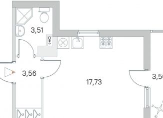 Продам квартиру студию, 25.9 м2, посёлок Стрельна, ЖК Любоград