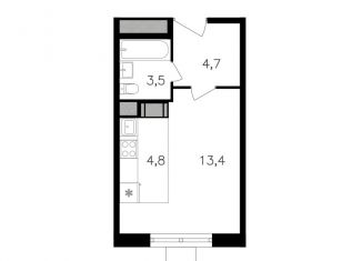 Продаю квартиру студию, 26.4 м2, Москва, район Щукино