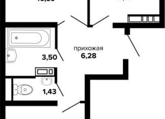 2-комнатная квартира на продажу, 55.7 м2, Краснодар, Российская улица, 257/7лит1, микрорайон Завод Радиоизмерительных Приборов