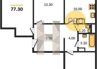 Продается 3-ком. квартира, 77.3 м2, Воронеж, улица Маршала Одинцова, 25Б/33, ЖК Лазурный