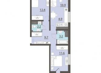 Продажа двухкомнатной квартиры, 55.9 м2, Свердловская область, жилой комплекс Хрустальные Ключи, 5к4