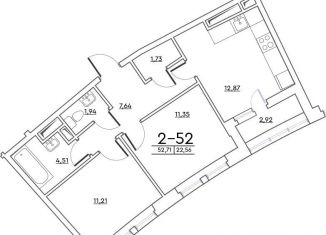 Продажа 2-ком. квартиры, 52.9 м2, Санкт-Петербург, Планерная улица, 91к2, ЖК Нью Тайм