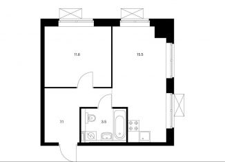 Продается 1-комнатная квартира, 37.7 м2, Москва, улица Сокольнический Вал, 1к1, станция Рижская