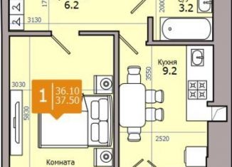 Продам 1-комнатную квартиру, 37.5 м2, Батайск, улица Ворошилова, 219