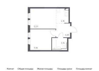 Продается однокомнатная квартира, 35.9 м2, село Остафьево, жилой комплекс Остафьево, к19