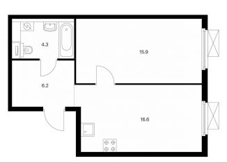 Продам 1-комнатную квартиру, 43 м2, Котельники, ЖК Кузьминский Лес