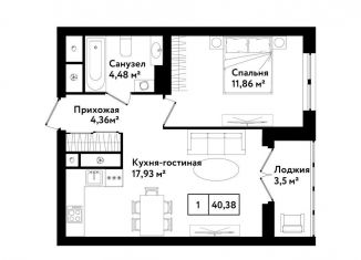 Продаю 1-комнатную квартиру, 43.9 м2, Тульская область, улица Седова, 26к1