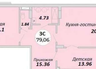 Продаю двухкомнатную квартиру, 74 м2, Новосибирск, Тульская улица, 80