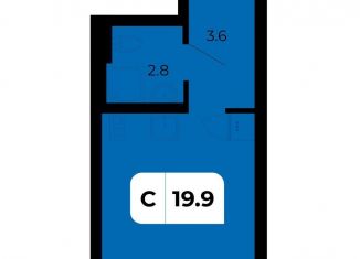 Продается квартира студия, 19.9 м2, поселок Верхнетемерницкий