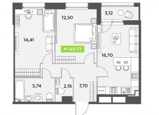 Продаю трехкомнатную квартиру, 61 м2, Санкт-Петербург, метро Звёздная