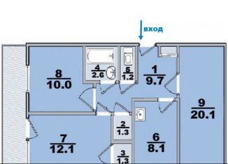 Продаю 3-ком. квартиру, 65.4 м2, Москва, улица Зорге, 9к2, ЖК Рихард