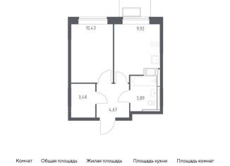 Продам 1-ком. квартиру, 32.4 м2, поселение Рязановское