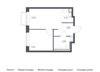 Продажа двухкомнатной квартиры, 32.2 м2, посёлок Мирный, ЖК Томилино Парк, жилой комплекс Томилино Парк, к6.1