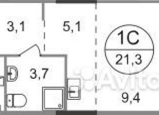 Продаю квартиру студию, 21.3 м2, Московский, ЖК Град Московский