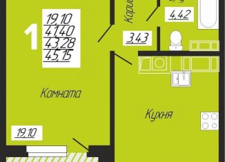 Продаю 1-комнатную квартиру, 45 м2, Смоленск, Промышленный район