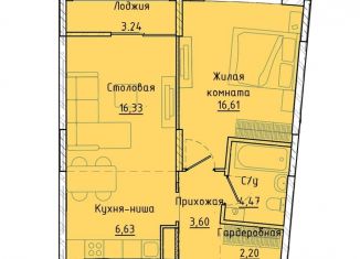 Продается 1-ком. квартира, 51.5 м2, Екатеринбург, Машинная улица, 1В/2, ЖК Клевер Парк