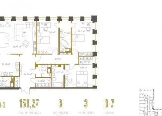 Продается 3-ком. квартира, 157.8 м2, Санкт-Петербург, Институтский проспект, 16к1, Институтский проспект