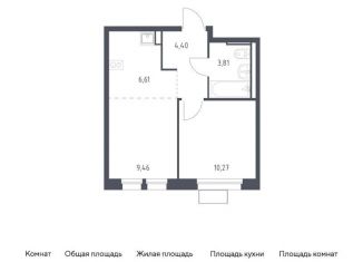 Продажа 1-ком. квартиры, 34.6 м2, Московская область