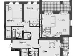 Продаю 3-комнатную квартиру, 119.2 м2, Ростов-на-Дону, ЖК Измаильский Экоквартал, Измаильский переулок, 39А