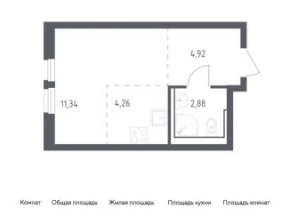 Продаю квартиру студию, 23.4 м2, село Остафьево, жилой комплекс Остафьево, к17