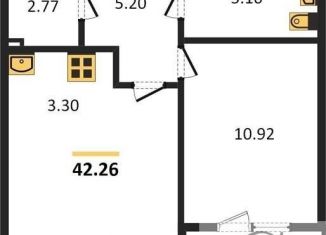 Продаю 1-комнатную квартиру, 42.3 м2, посёлок Элитный, Венская улица, 11