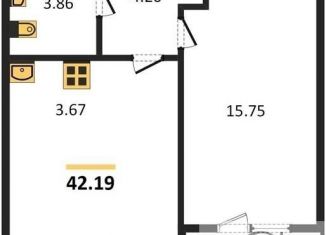 Продаю 1-комнатную квартиру, 42.2 м2, посёлок Элитный, Венская улица, 11