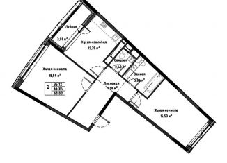 Продаю 2-комнатную квартиру, 69 м2, Санкт-Петербург, Планерная улица, 91к2, ЖК Нью Тайм